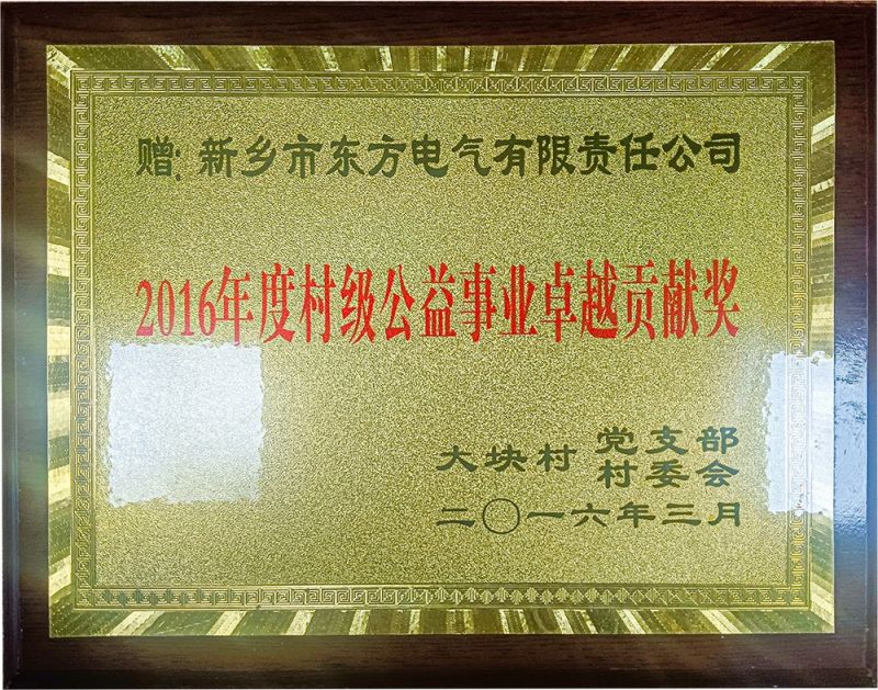 公益事業(yè)貢獻獎